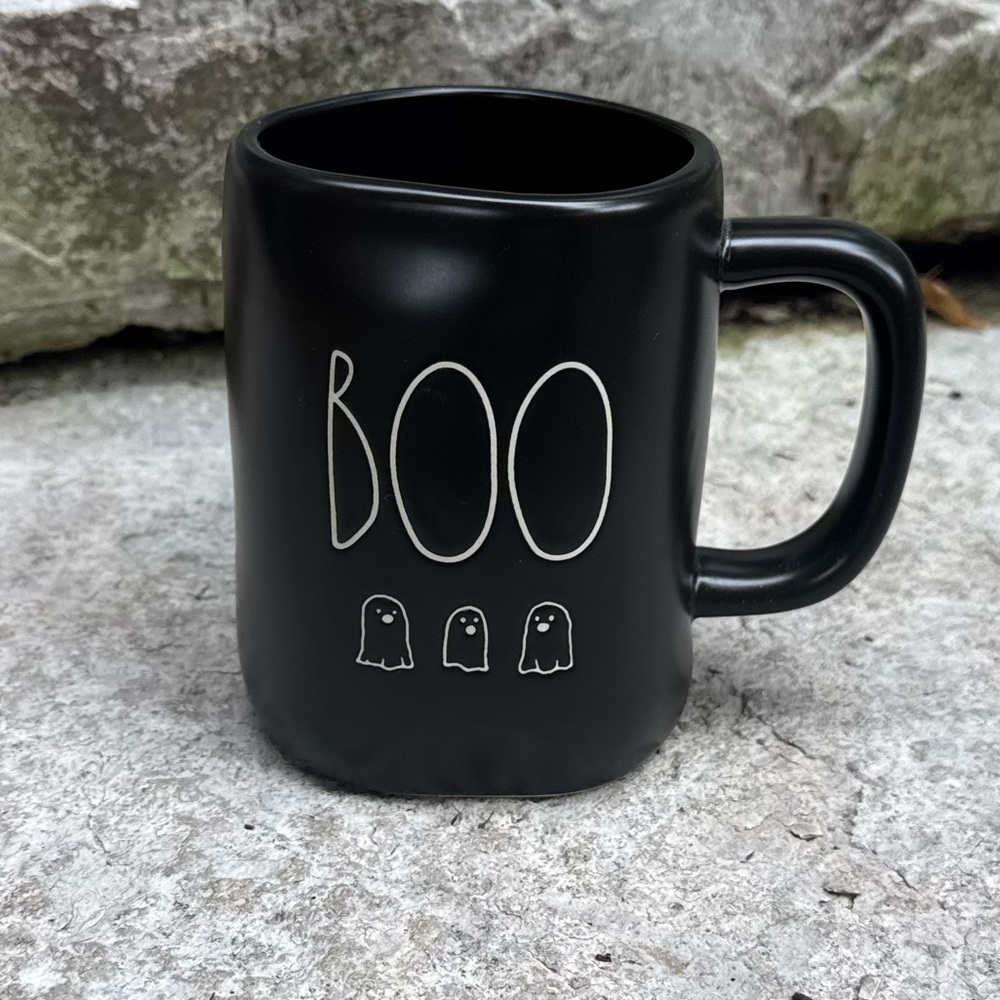 Black Halloween Boo Mug